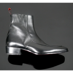 'Nude' Apron front zip boot