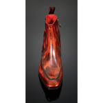 'Nude' Apron front zip boot