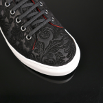 Apollo L066 'MIDNIGHT' Floral embossed suede sneaker