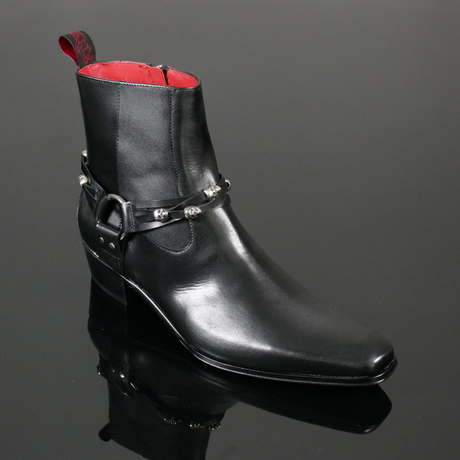 Carlito K978-'WILD SIDE' Skull charm harness zip boot