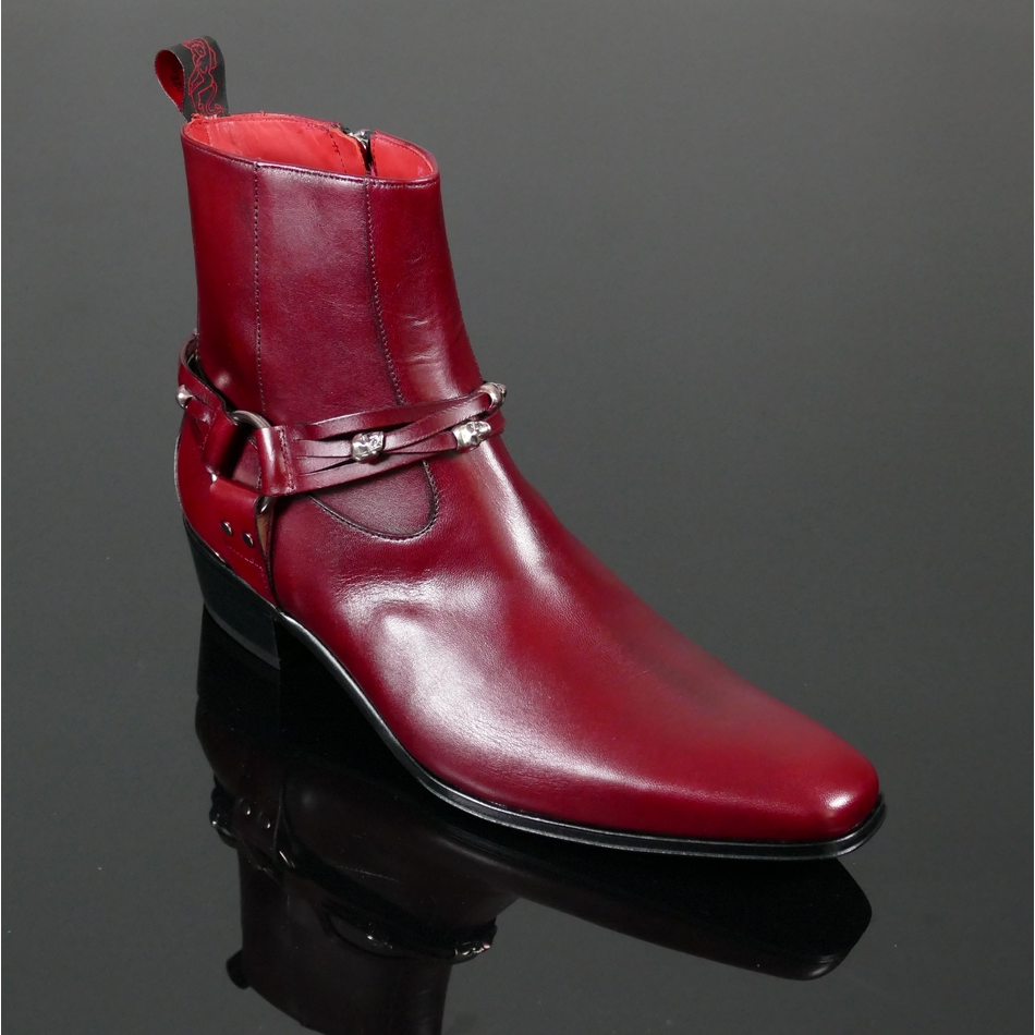 Carlito K978-'WILD SIDE' Skull charm harness zip boot