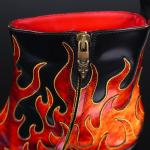 Dilettante 'Hellfire' Flame Zip Boot