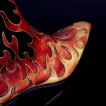 Dilettante 'Hellfire' Flame Zip Boot