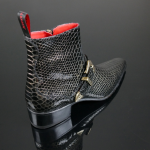 Dilettante 'The Duke' Buckle detail zip boot