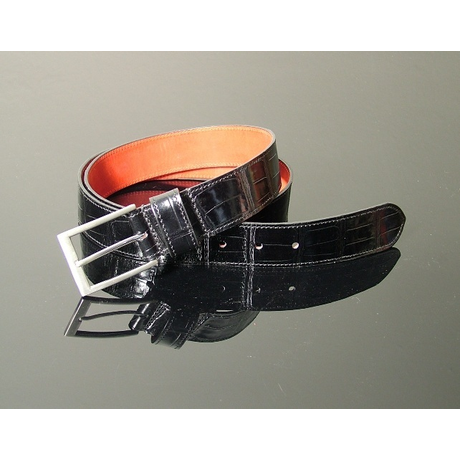 Dirk Jeans Belt - Black Croc
