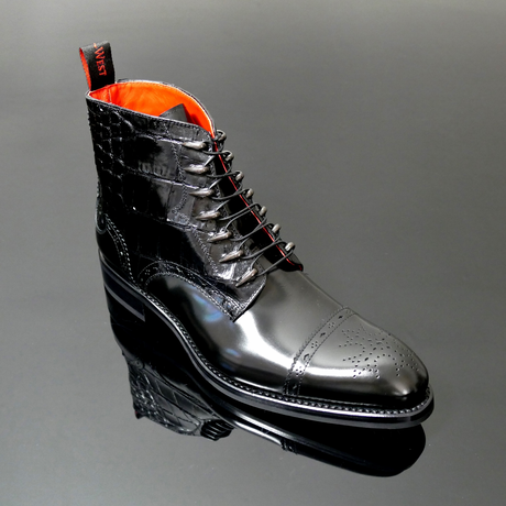 Hutchence 'Wasted' Military style Derby boot