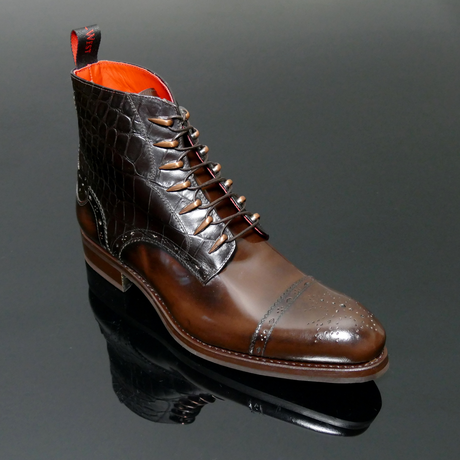 Hutchence 'Wasted' Military style Derby boot