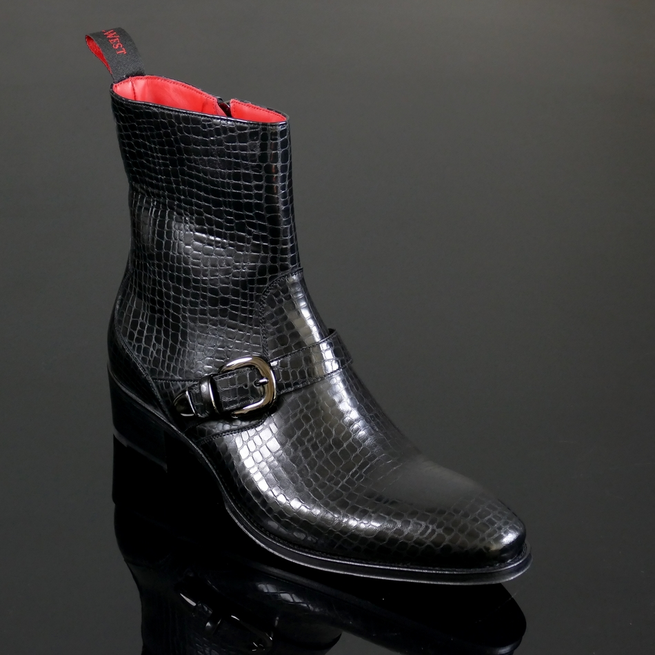 Lynott 'Grand Slam' Buckle detail zip boot