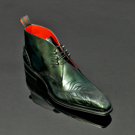 Moon 'Eye' Peacock feather Chukka Boot