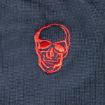 Navy with Red skull