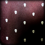 Plum Polka Skull Scarf and Pocket Square Set