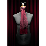 Plum Polka Skull Scarf and Pocket Square Set