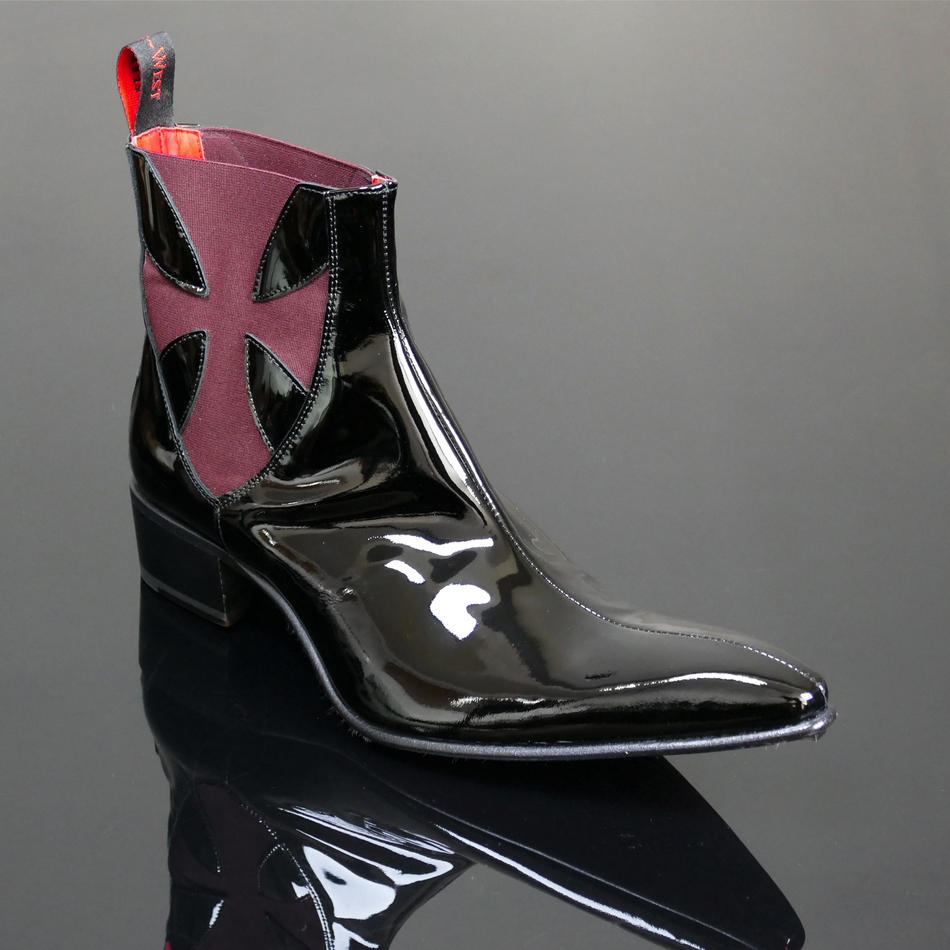 Rochester 'Dragon' Black patent Chelsea boot
