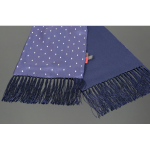 The Jewel - Navy/White Diamond Silk Wool backed scarf