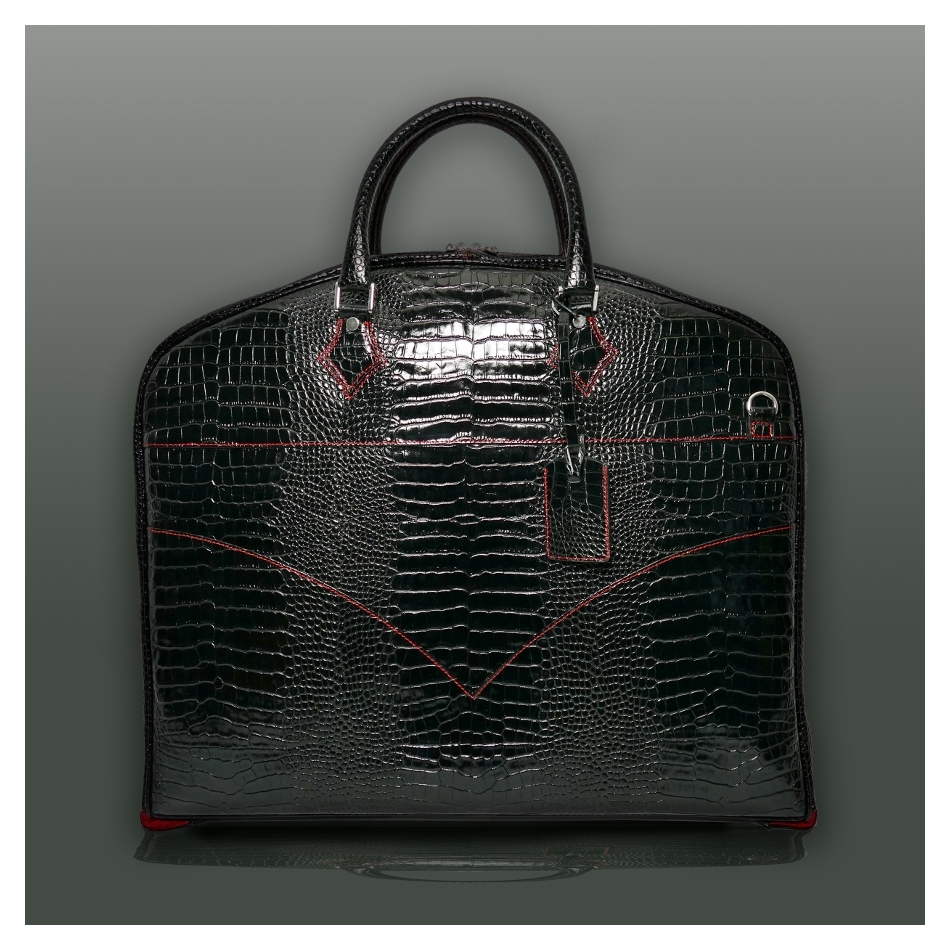 The 'O'Toole' Suit Carrier - Black Croc